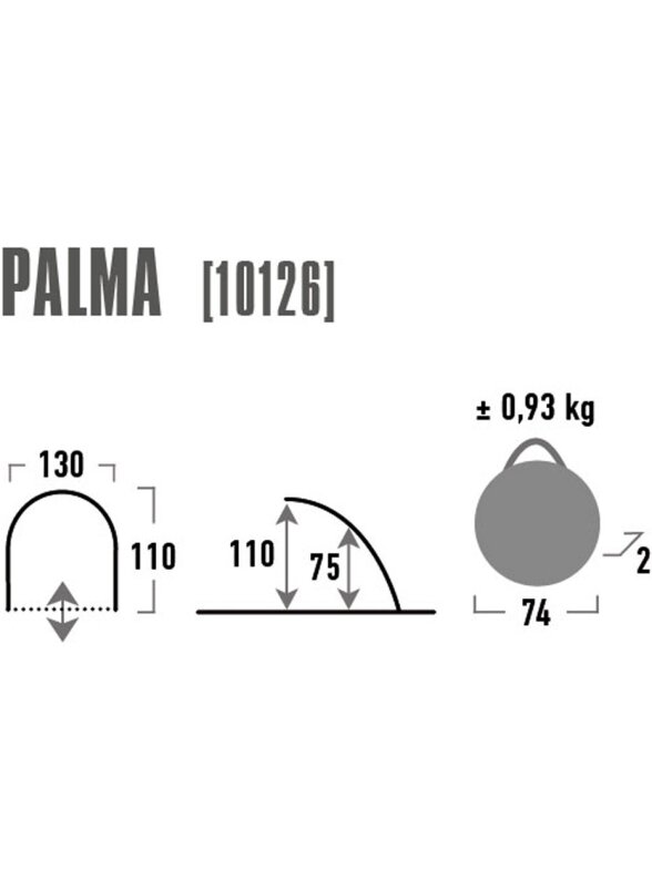 High Peak Palma paplūdimio palapinė mėlyna pilka 10126 2 High Peak Palma paplūdimio palapinė mėlyna pilka 10126 2
