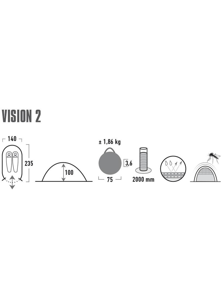 High Peak Vision 2 palapinė juoda 10280 4
