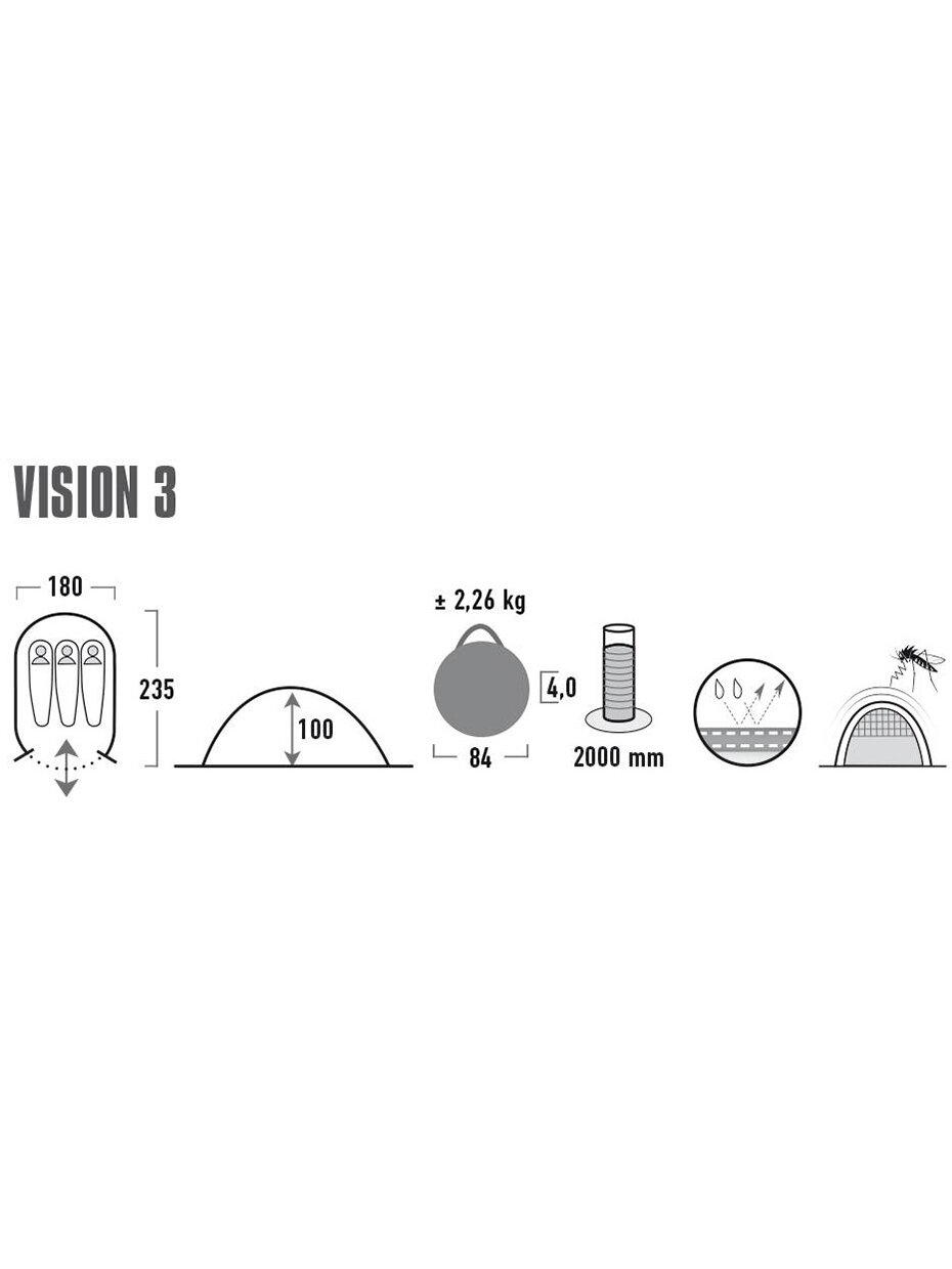 High Peak Vision 3 palapinė juoda 10290 4