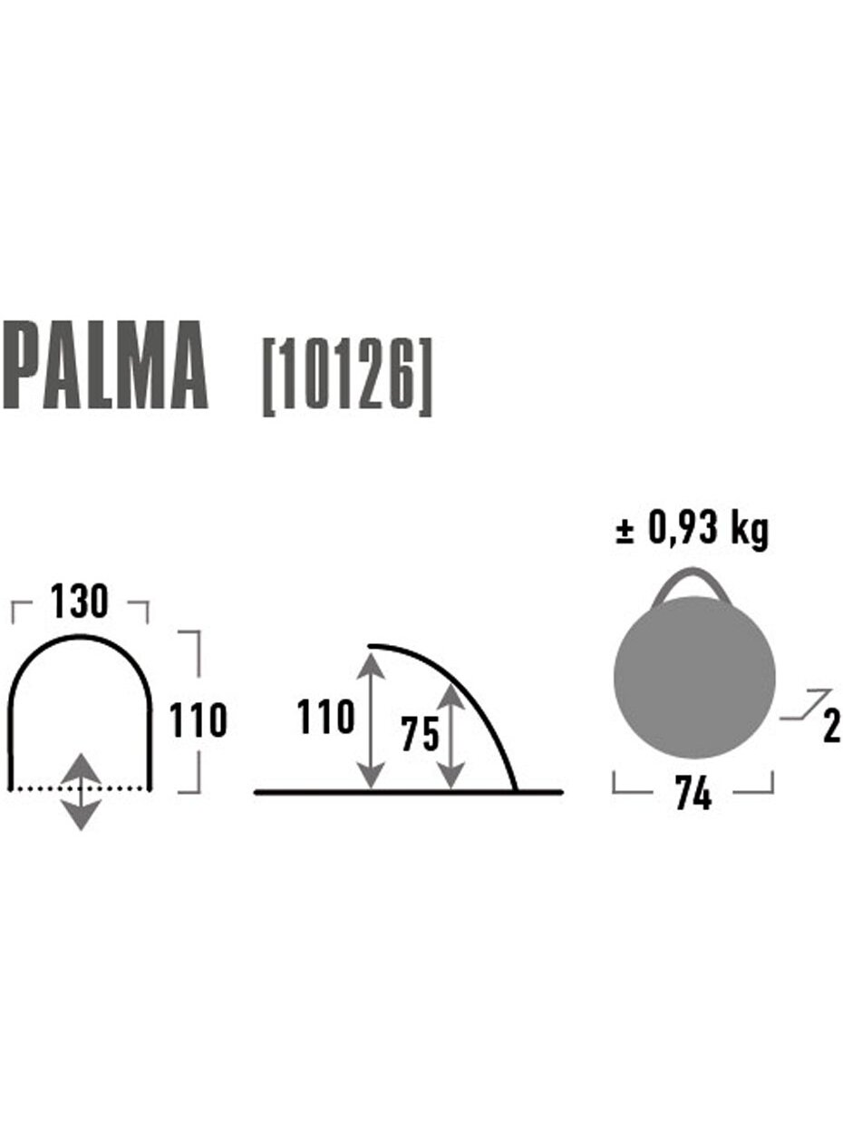 High Peak Palma paplūdimio palapinė mėlyna pilka 10126 2
