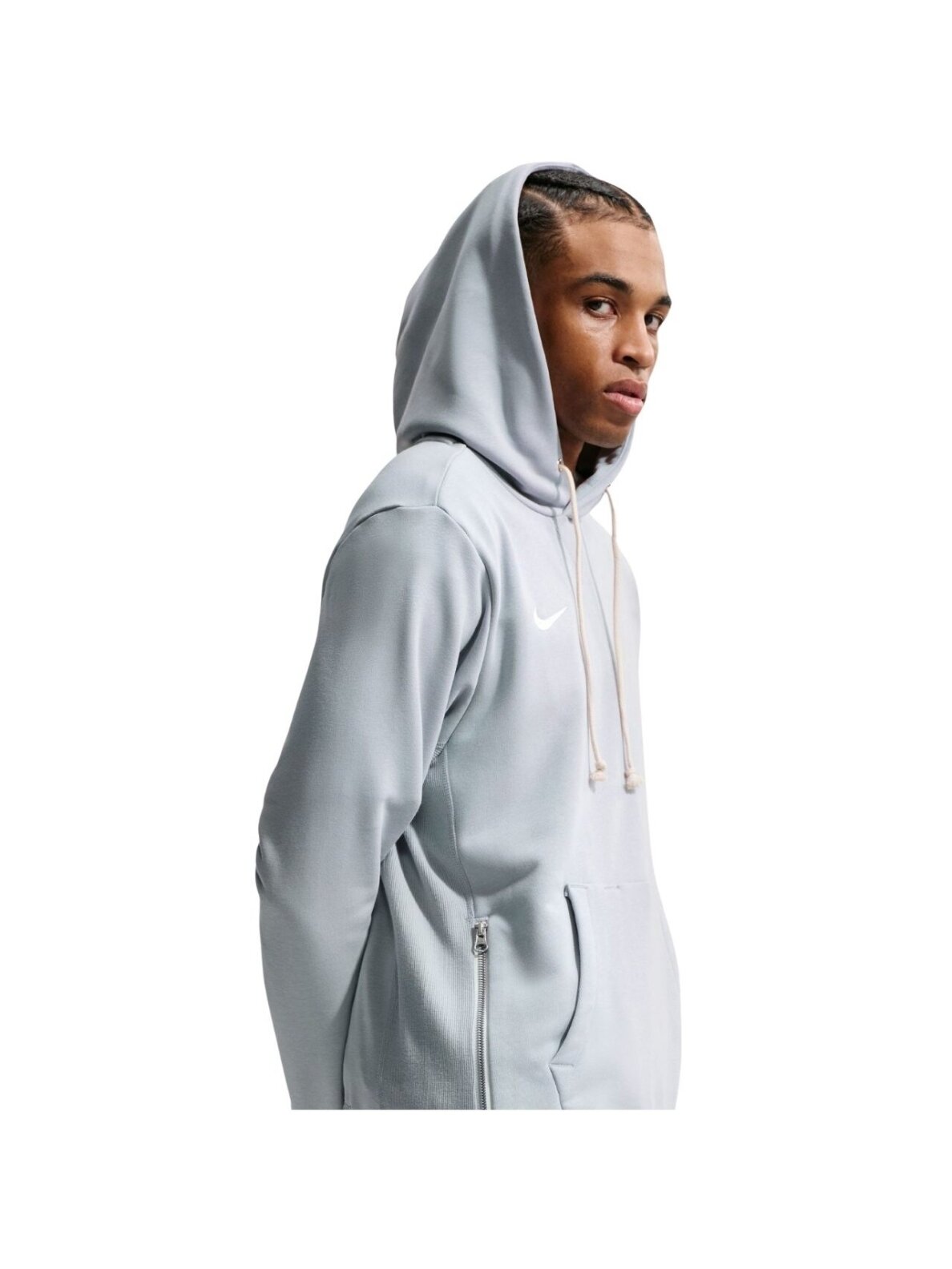 Nike vyrams džemperis su gobtuvu Dri-FIT Standard Issue Pull Over Hoodie šviesiai pilkas FD7734 012 2