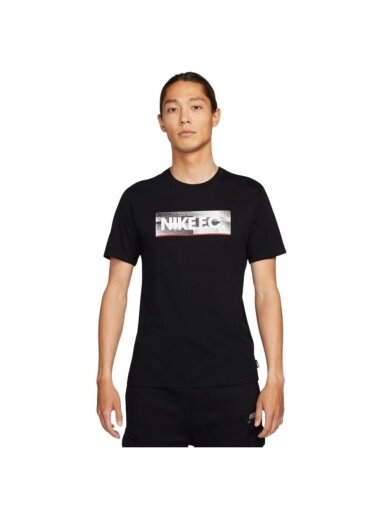 Nike NK Fc Tee Seasonal Block vyriški marškinėliai, juodi DH7444 010