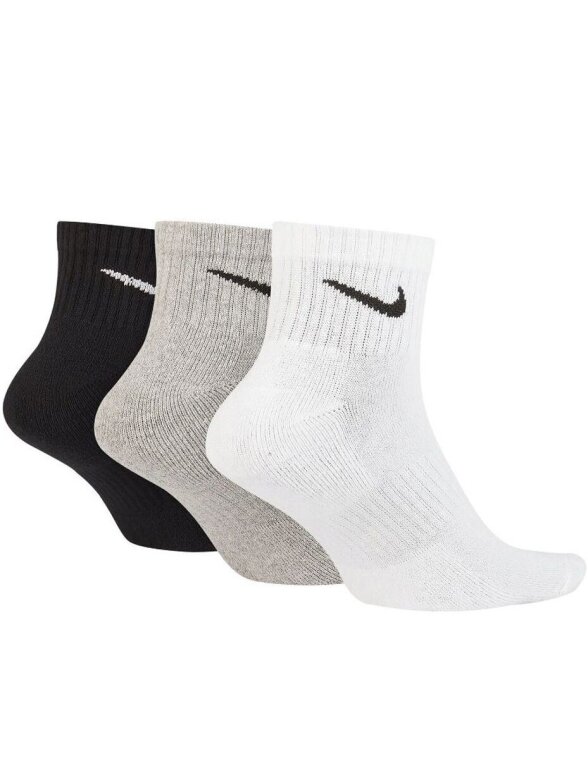Nike kojinės 3 poros baltos, pilkos, juodos SX4926 901