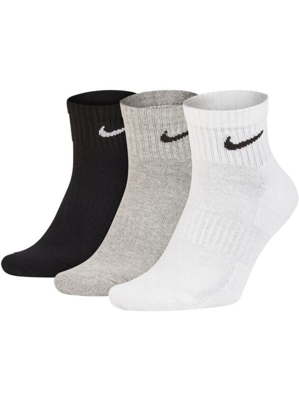 Nike kojinės 3 poros baltos, pilkos, juodos SX4926 901 1