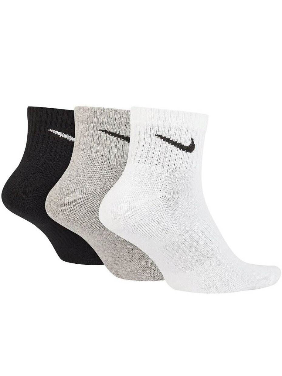 Nike kojinės 3 poros baltos, pilkos, juodos SX4926 901