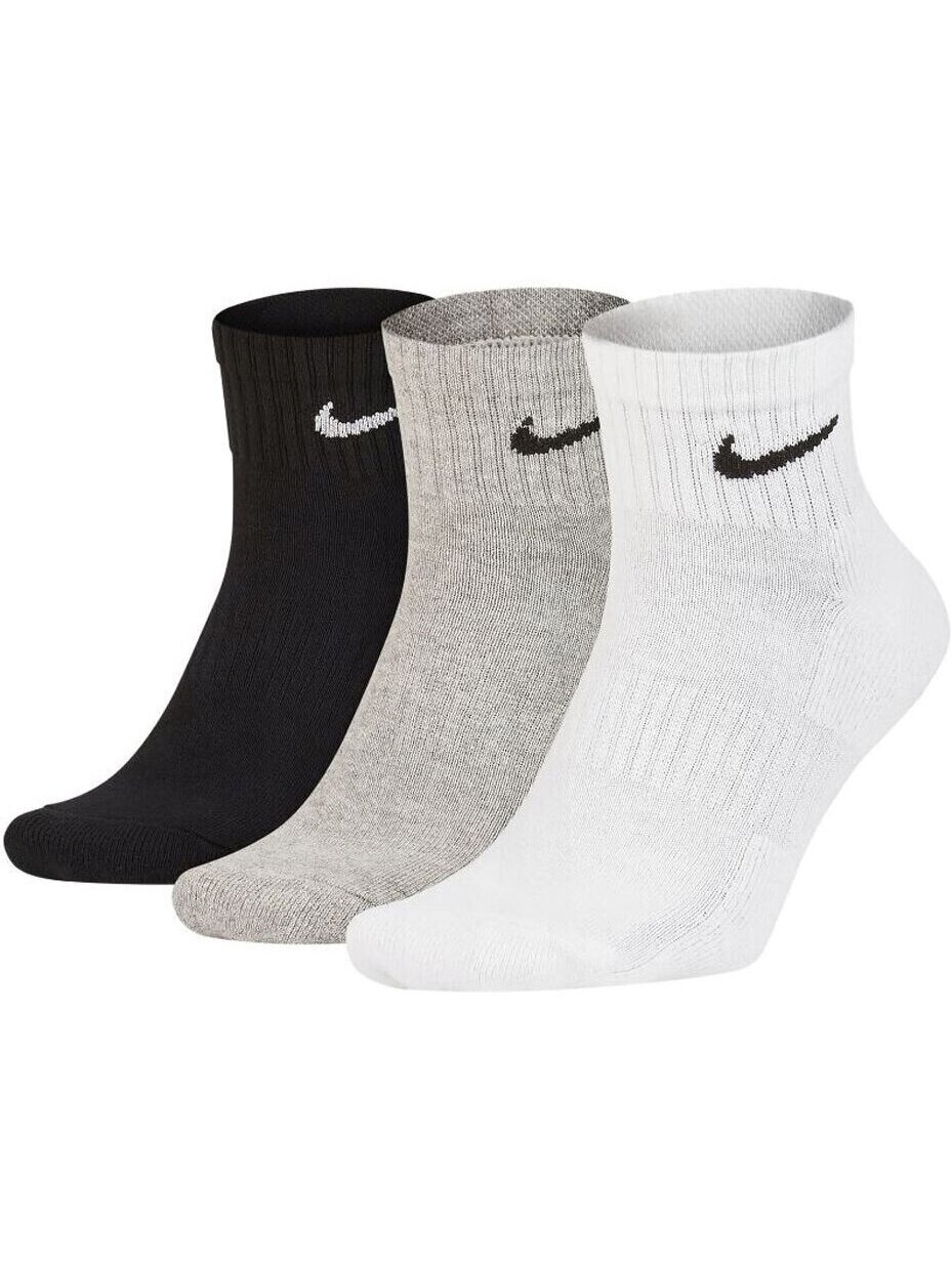 Nike kojinės 3 poros baltos, pilkos, juodos SX4926 901 1