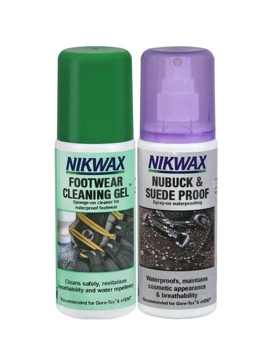 Nikwax rinkinys purškiamas impregnantas Nubuck & Suede Proof ir batų valymo gelis 2x125 ml NI-85