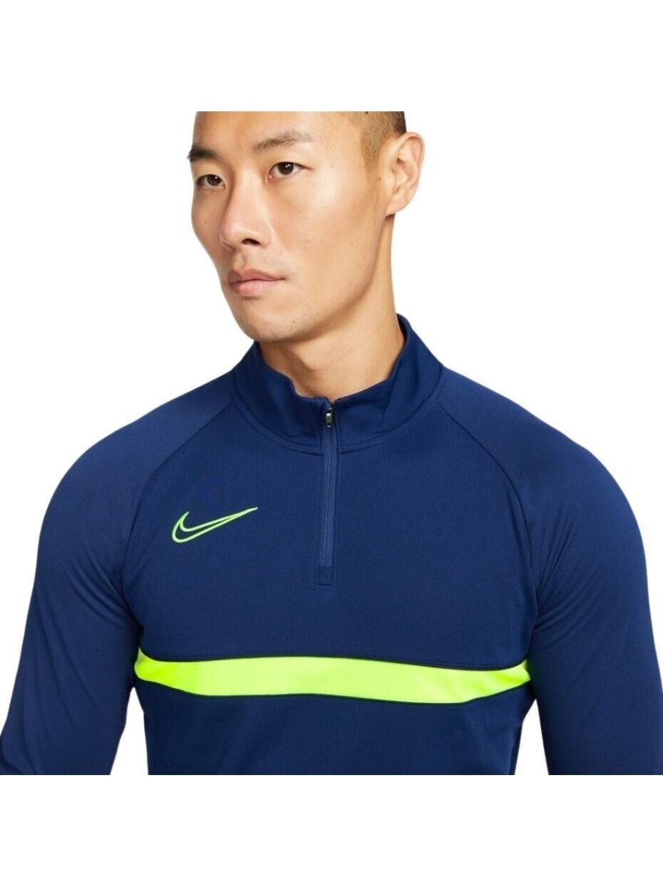 Nike Dri-Fit Academy 21 Dril Top vyriškas džemperis, tamsiai mėlynas CW6110 492 3