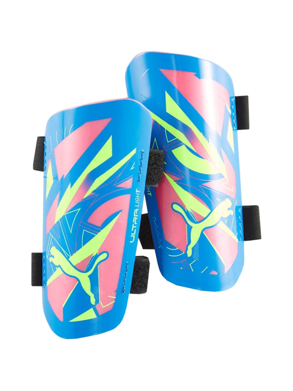 Puma Ultra Light Energy Strap Ultra futbolo blauzdų apsaugos mėlyna-geltona 30892 01 Puma Ultra Light Energy Strap Ultra futbolo blauzdų apsaugos mėlyna-geltona 30892 01