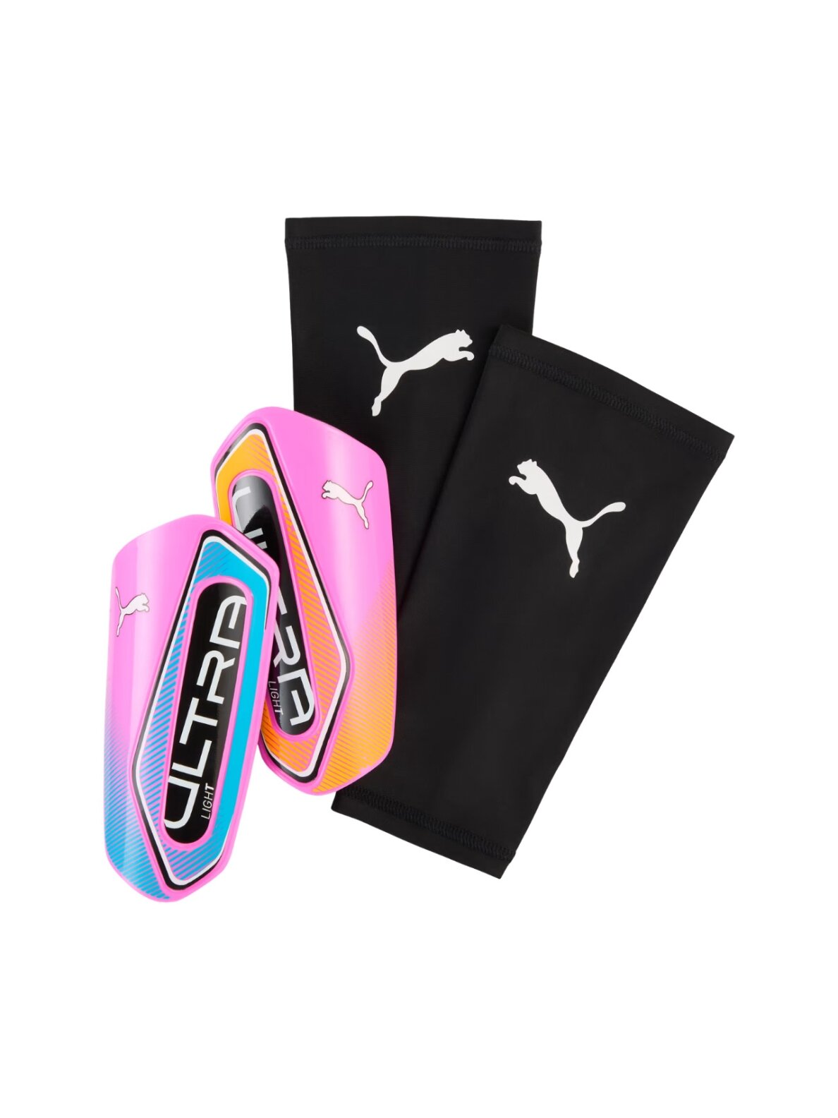 Puma futbolo blauzdų apsaugos Ultra Light Sleeve, rožinės-juodos, 31019 01 Puma futbolo blauzdų apsaugos Ultra Light Sleeve, rožinės-juodos, 31019 01