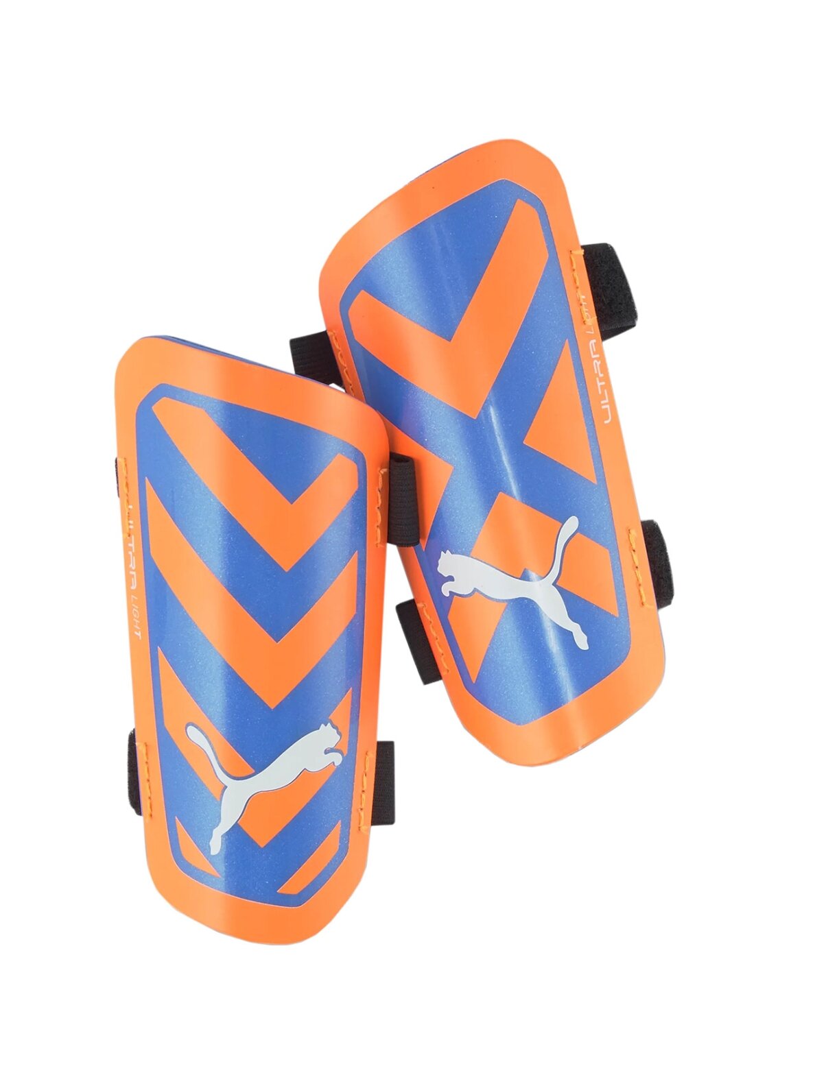 Puma ULTRA Light Strap futbolo blauzdos apsaugos oranžinės-mėlynos spalvos 30875 01