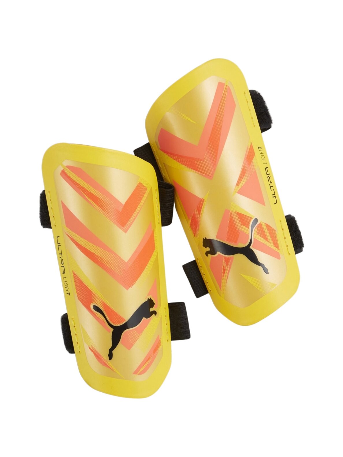 Puma Ultra Light Strap futbolo blauzdų apsaugos geltonos ir oranžinės spalvos 30875 09 Puma Ultra Light Strap futbolo blauzdų apsaugos geltonos ir oranžinės spalvos 30875 09
