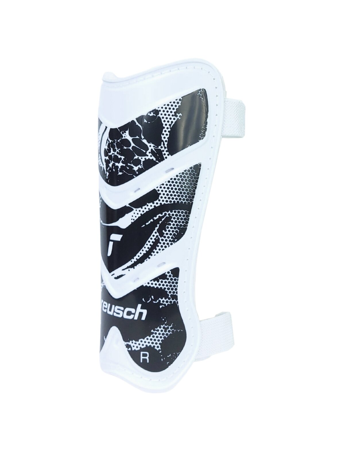 Reusch Shinguard Attrakt Lite futbolo blauzdos apsaugos baltos ir juodos spalvos 5377045 7701 2