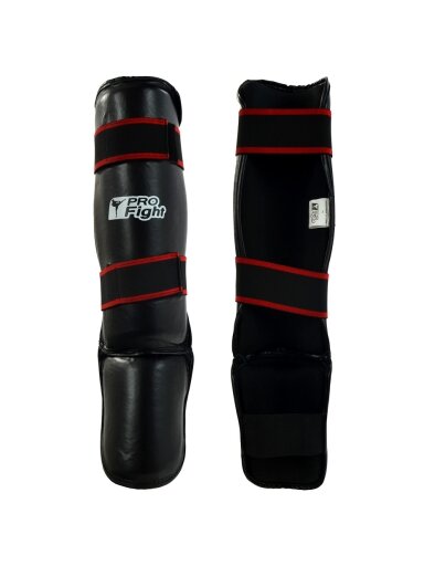 Profight Step 1038 PU Blauzdos ir Pėdos Apsaugos Juodos