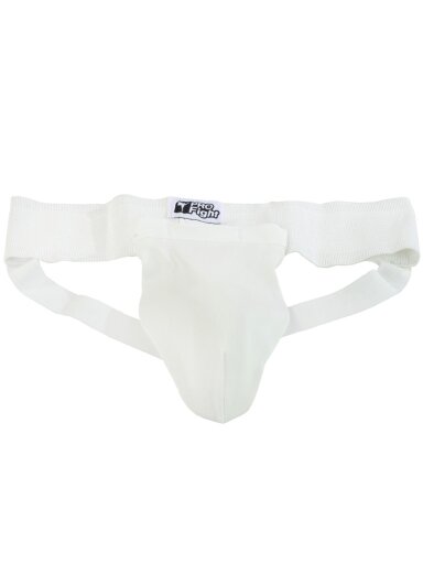 Suspensor Profight Cotton 1111 tarpkojo apsauga, balta