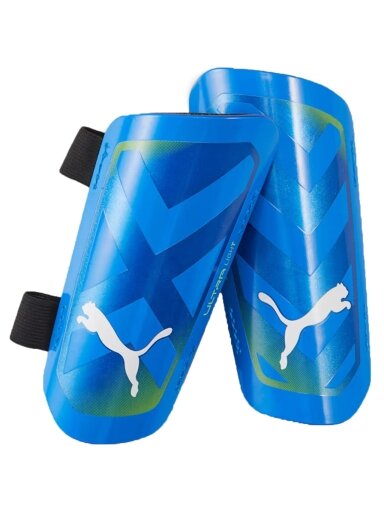Puma Ultra Light Strap futbolo blauzdos apsaugos mėlynos spalvos 30875 06