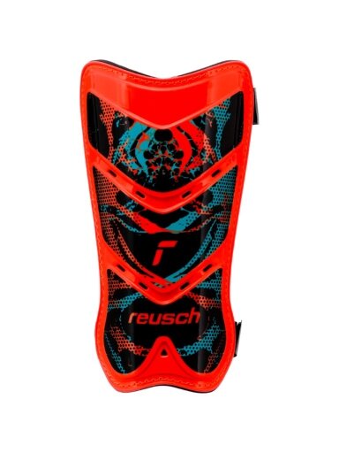 Reusch Shinguard Attrakt Lite futbolo blauzdų apsaugos raudonos ir juodos spalvos 5377045 3335
