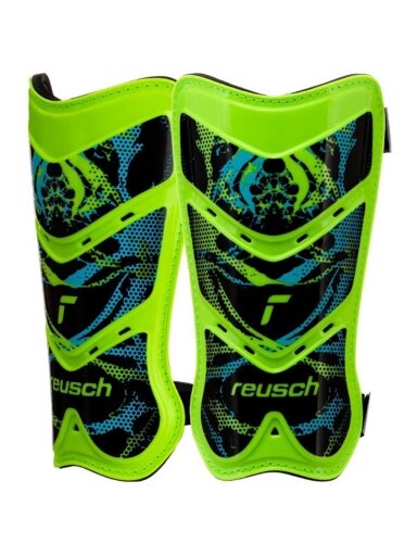 Reusch Shinguard Attrakt Lite futbolo blauzdų apsaugos žalia ir juoda 5377045 5551