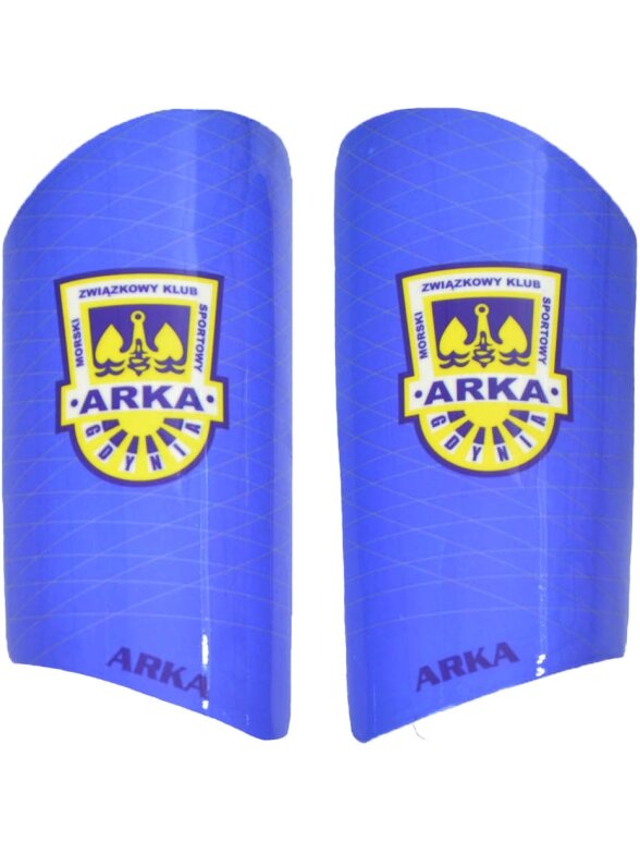 NO10 Arka futbolo blauzdų apsaugos, mėlynos ir geltonos spalvos NO10 Arka futbolo blauzdų apsaugos, mėlynos ir geltonos spalvos