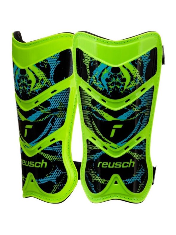 Reusch Shinguard Attrakt Lite futbolo blauzdų apsaugos žalia ir juoda 5377045 5551