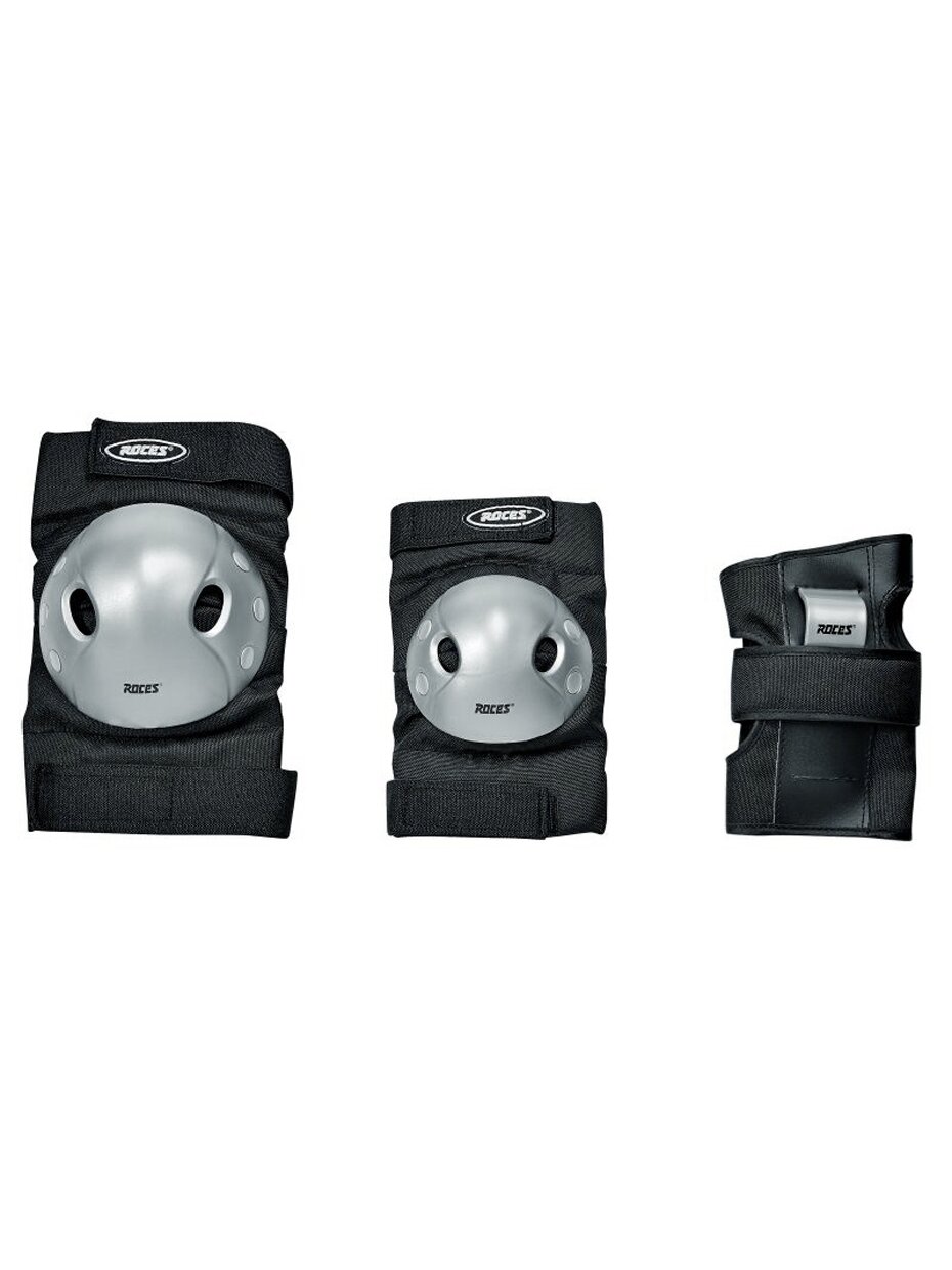 Roces Extra Three Pack apsauginės pagalvėlės ant čiuožykų juodos-pilkos spalvos 301366 01