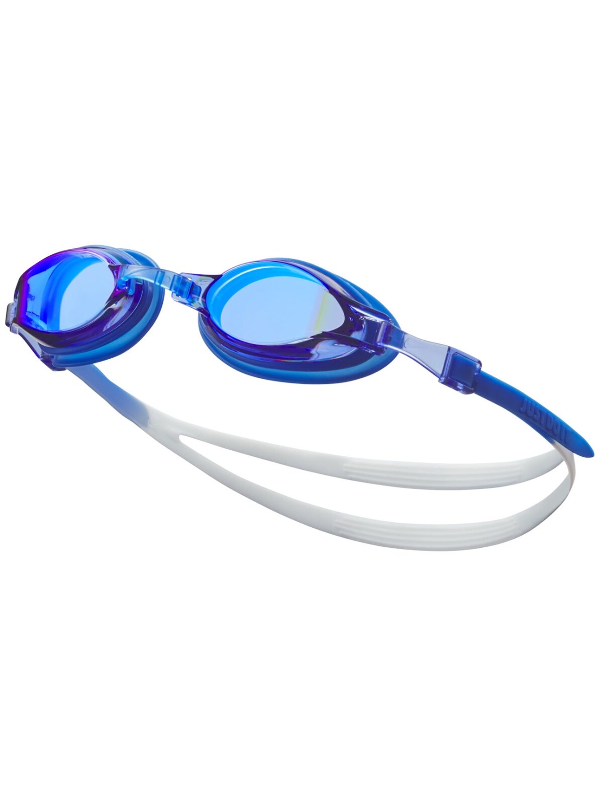 Nike Os Chrome Veidrodiniai plaukimo akiniai mėlyni NESSD125-494