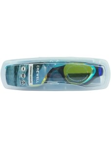 Crowell GS23 Splash Mirror vaikiški plaukimo akiniai, pilki ir turkio spalvos