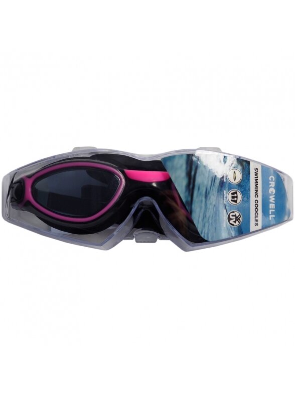 Crowell plaukimo akiniai GS22 VITO juodi/rožiniai 03 1