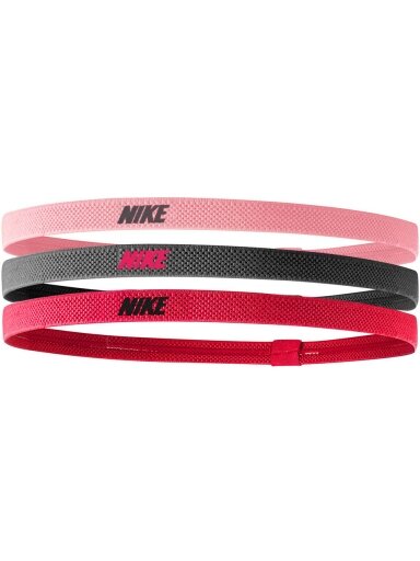 Nike Elastic 2.0 plaukų juostos 3 vnt. rožinė, violetinė, rožinė N1004529658OS