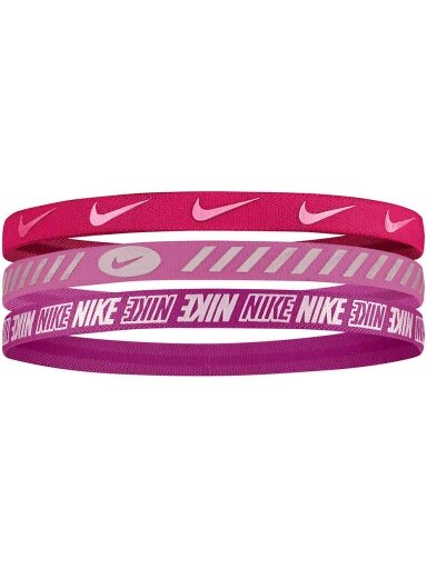 Nike Headbands 3.0 plaukų juostos rožinės spalvos N1004527616OS