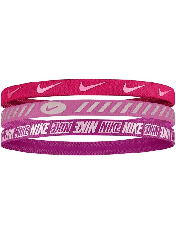Nike Headbands 3.0 plaukų juostos rožinės spalvos N1004527616OS Nike Headbands 3.0 plaukų juostos rožinės spalvos N1004527616OS