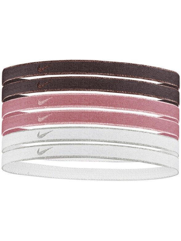 Nike Swoosh Sport plaukų juostos 6 vnt. kreminė, ruda N1002008125OS Nike Swoosh Sport plaukų juostos 6 vnt. kreminė, ruda N1002008125OS