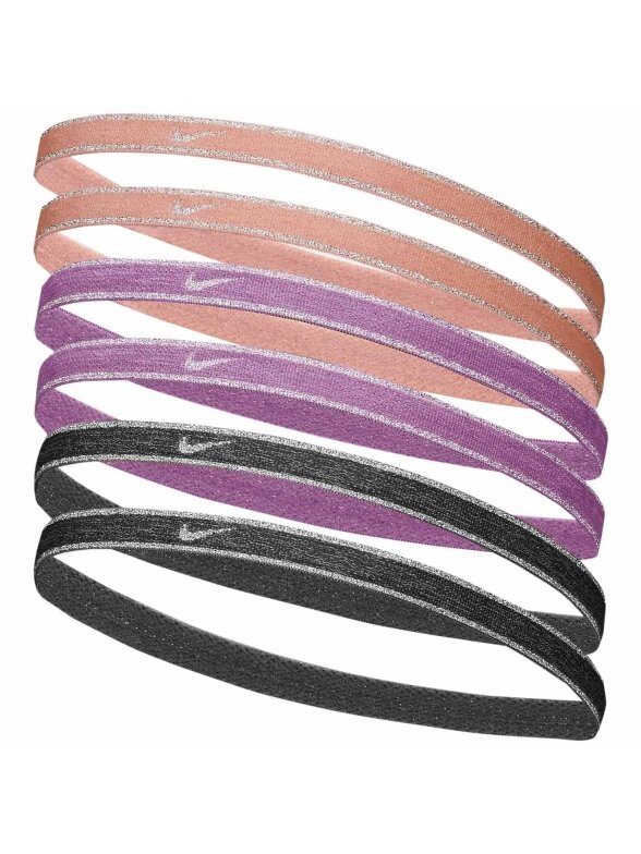 Nike Swoosh Sport metalinės plaukų juostos 6 vnt. persikų, rožinė, pilka N1002008646OS Nike Swoosh Sport metalinės plaukų juostos 6 vnt. persikų, rožinė, pilka N1002008646OS