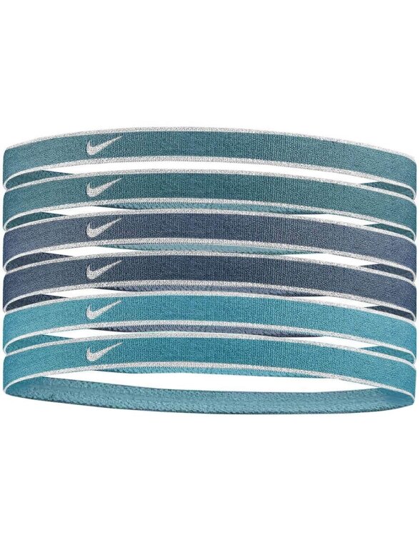 Nike Swoosh Sport metalinės plaukų juostos 6 vnt. N1002008407OS Nike Swoosh Sport metalinės plaukų juostos 6 vnt. N1002008407OS
