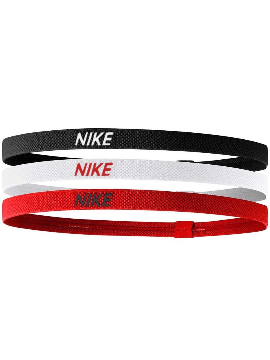 Nike Elastic 2.0 plaukų juostos 3 vnt. raudona, balta, juoda N1004529083OS