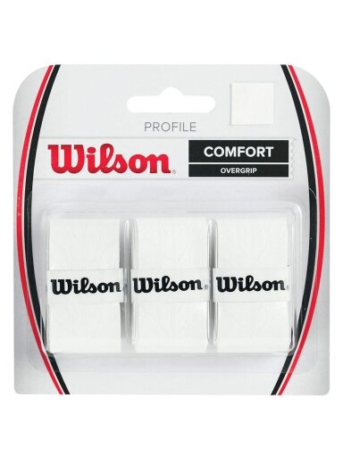 Wilson Profile Overgrip 3 vnt baltos spalvos WRZ4025WH Wilson Profile Overgrip 3 vnt baltos spalvos WRZ4025WH