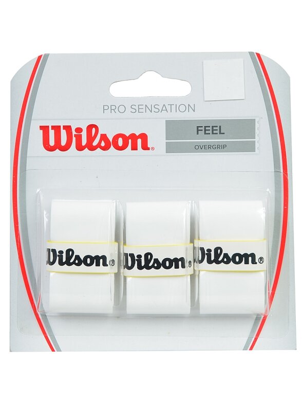 Wilson Pro Sensation Feel Overgrip 3 vnt. baltas WRZ4010WH Wilson Pro Sensation Feel Overgrip 3 vnt. baltas WRZ4010WH