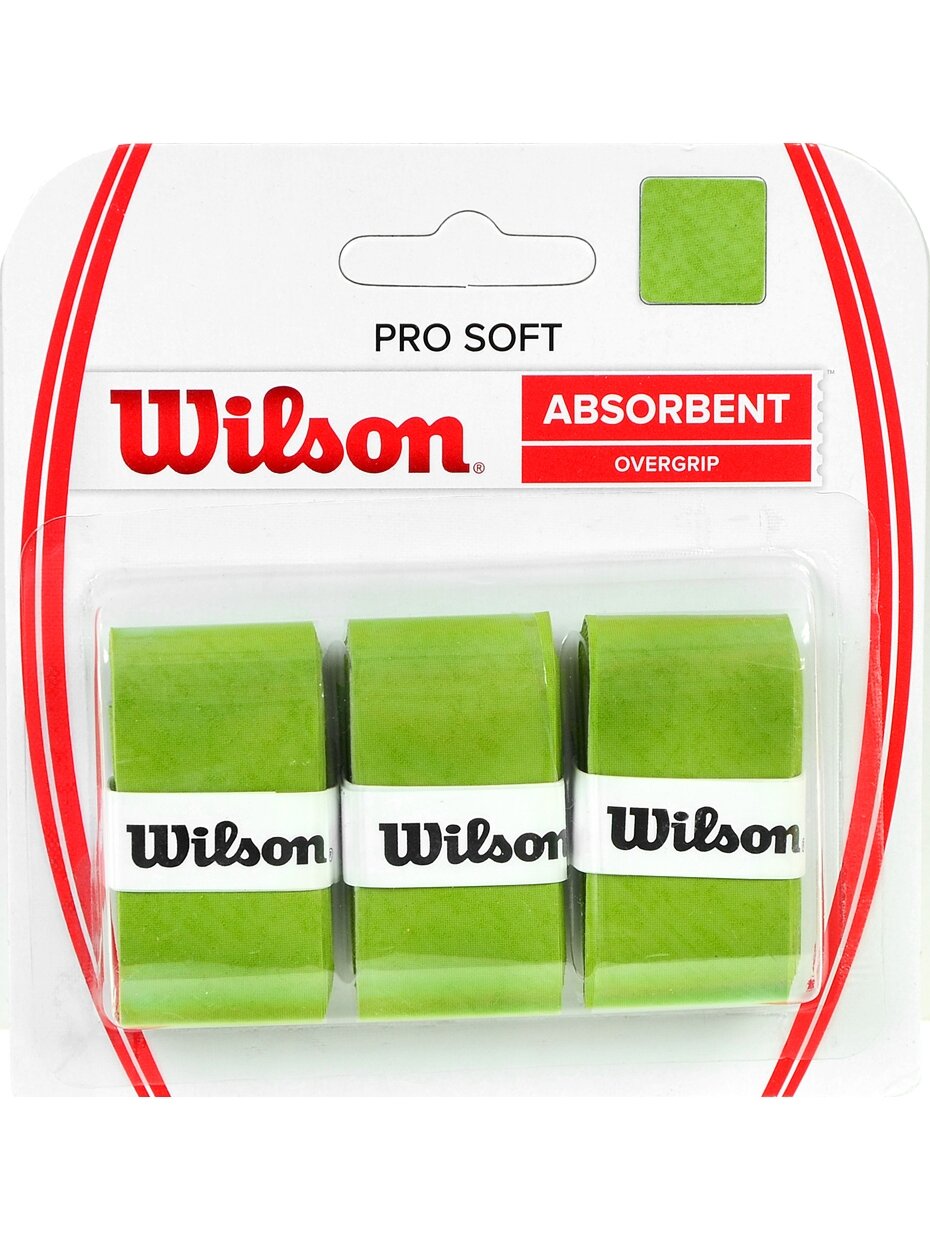 Wilson Pro Soft Absorbent Overgrip plėvelė, žalia, 3 vnt. WRZ4040LI