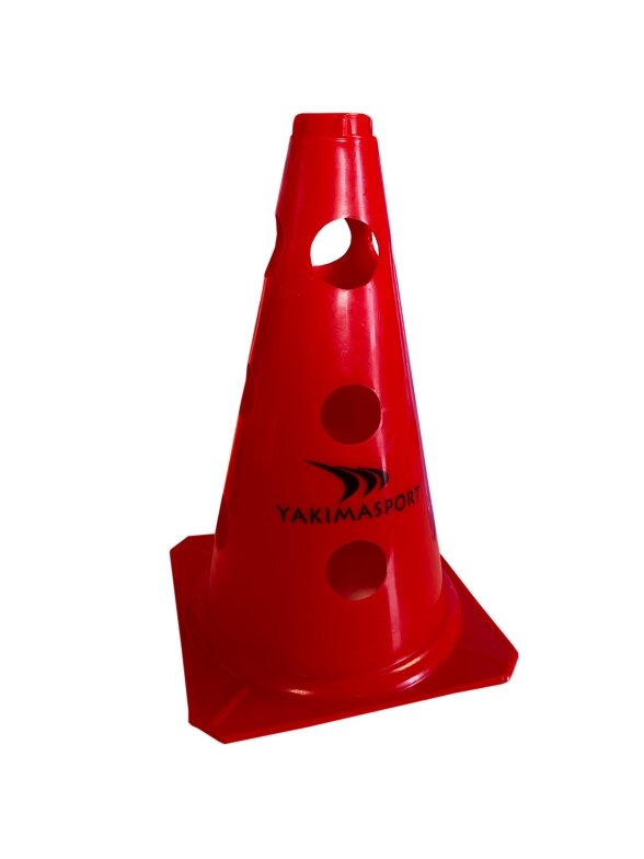 Yakima Sport kūgis su skylutėmis 23 cm raudonas 100606 Yakima Sport kūgis su skylutėmis 23 cm raudonas 100606
