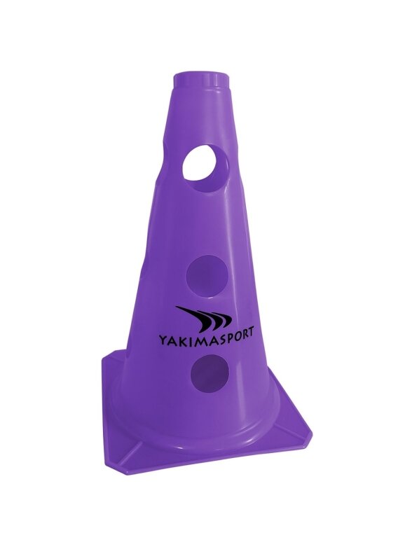 Yakima Sport Treniruočių kūgis su otvorais 23 cm violetinis Yakima Sport Treniruočių kūgis su otvorais 23 cm violetinis