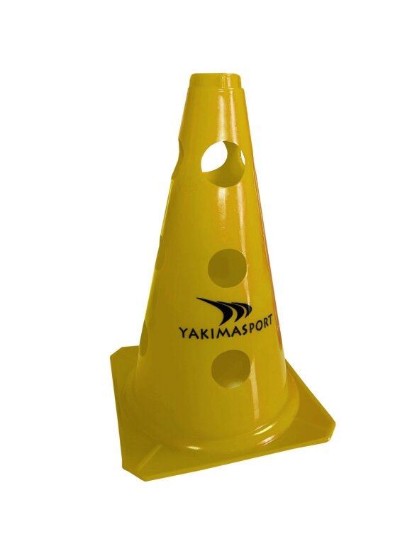 Yakima Sport stulpelis su skylutėmis 23 cm geltonas 100042 Yakima Sport stulpelis su skylutėmis 23 cm geltonas 100042