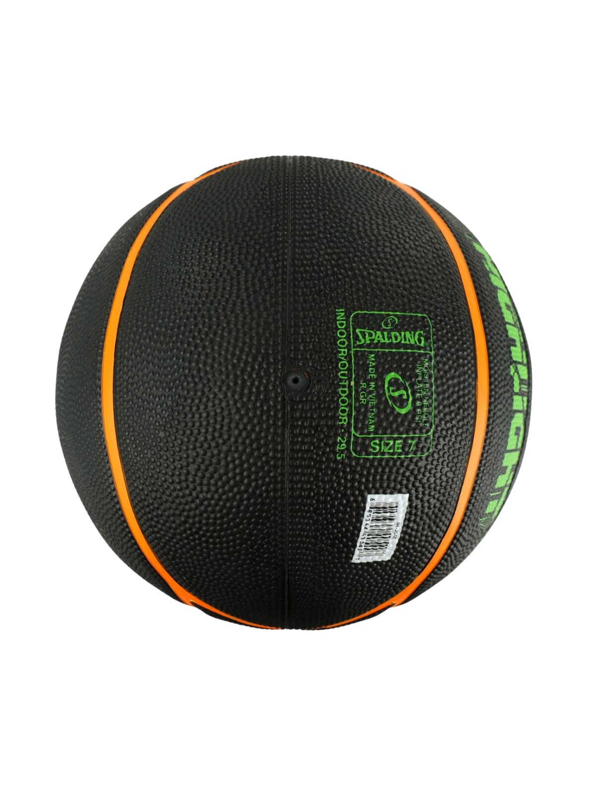 Spalding Highlight krepšinio kamuolys juodas-žalias-oranžinis 84354Z 2