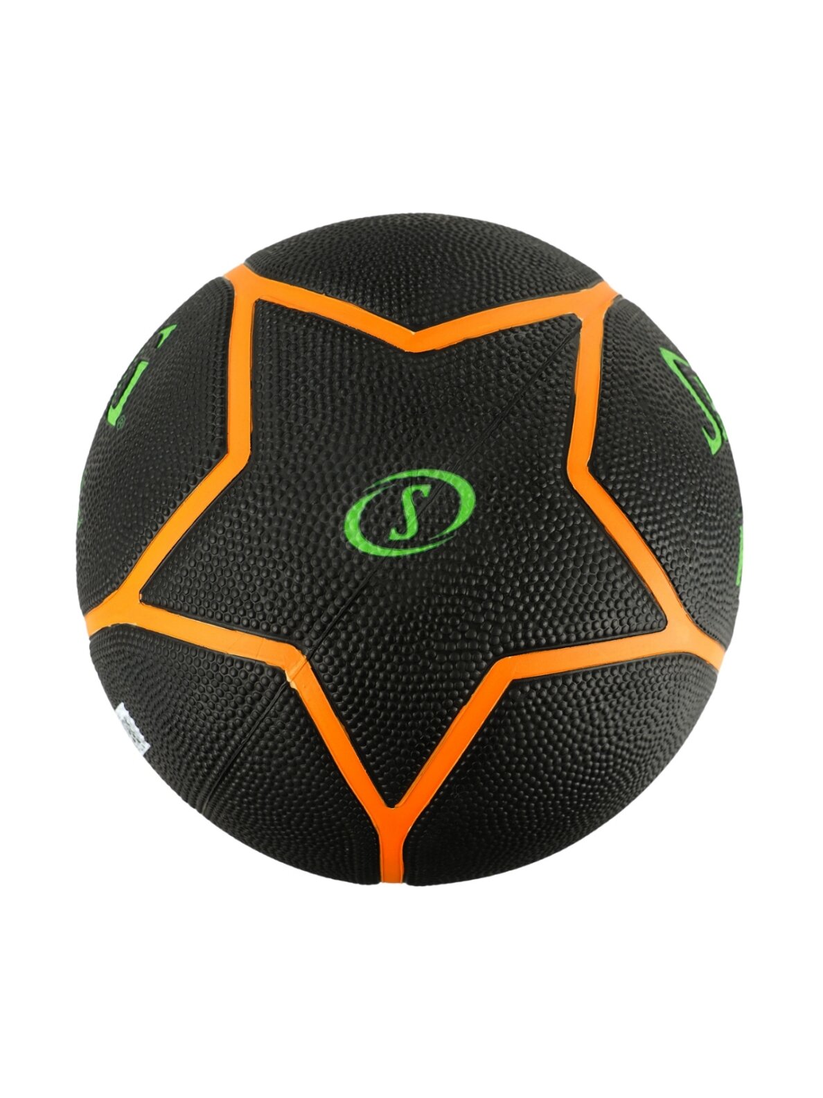 Spalding Highlight krepšinio kamuolys juodas-žalias-oranžinis 84354Z 1