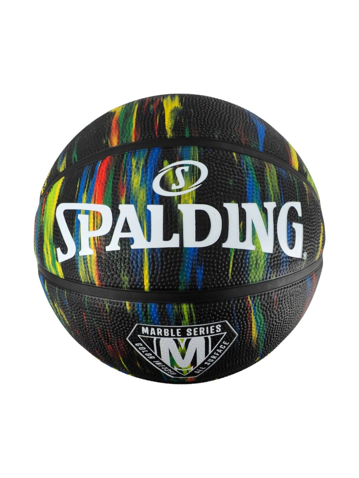 Spalding Marble krepšinio kamuolys, juodas-žalias 84402Z Spalding Marble krepšinio kamuolys, juodas-žalias 84402Z