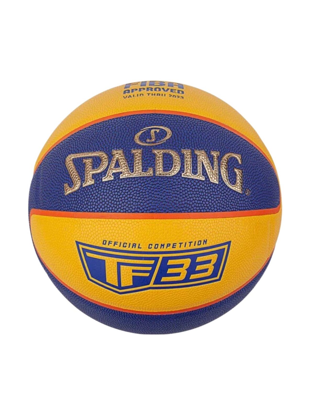 Spalding Official TF-33 krepšinio kamuolys geltonai-mėlynas Spalding Official TF-33 krepšinio kamuolys geltonai-mėlynas
