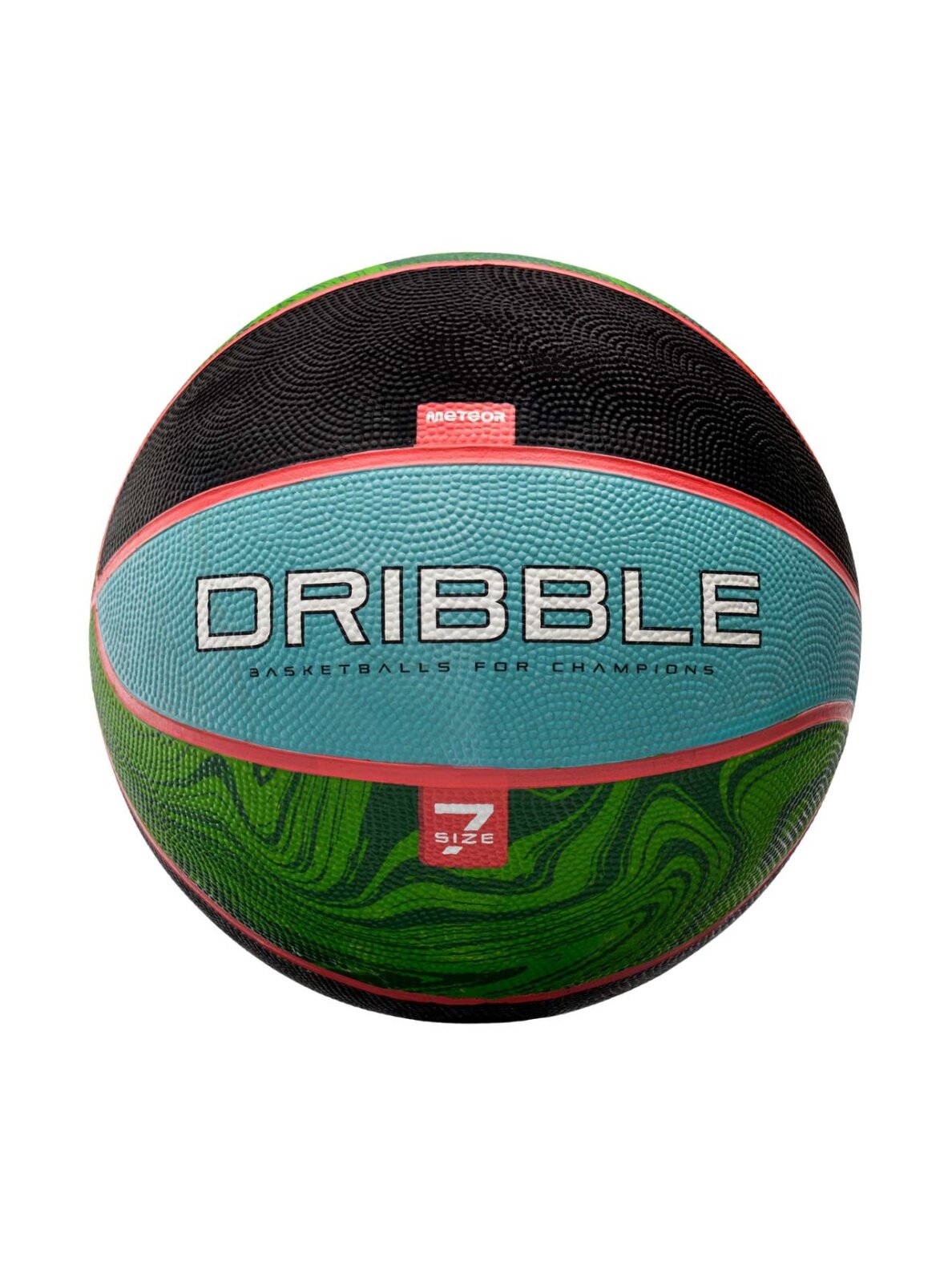 Meteor Dribble krepšinio kamuolys mėlynas-žalias-juodas 07093