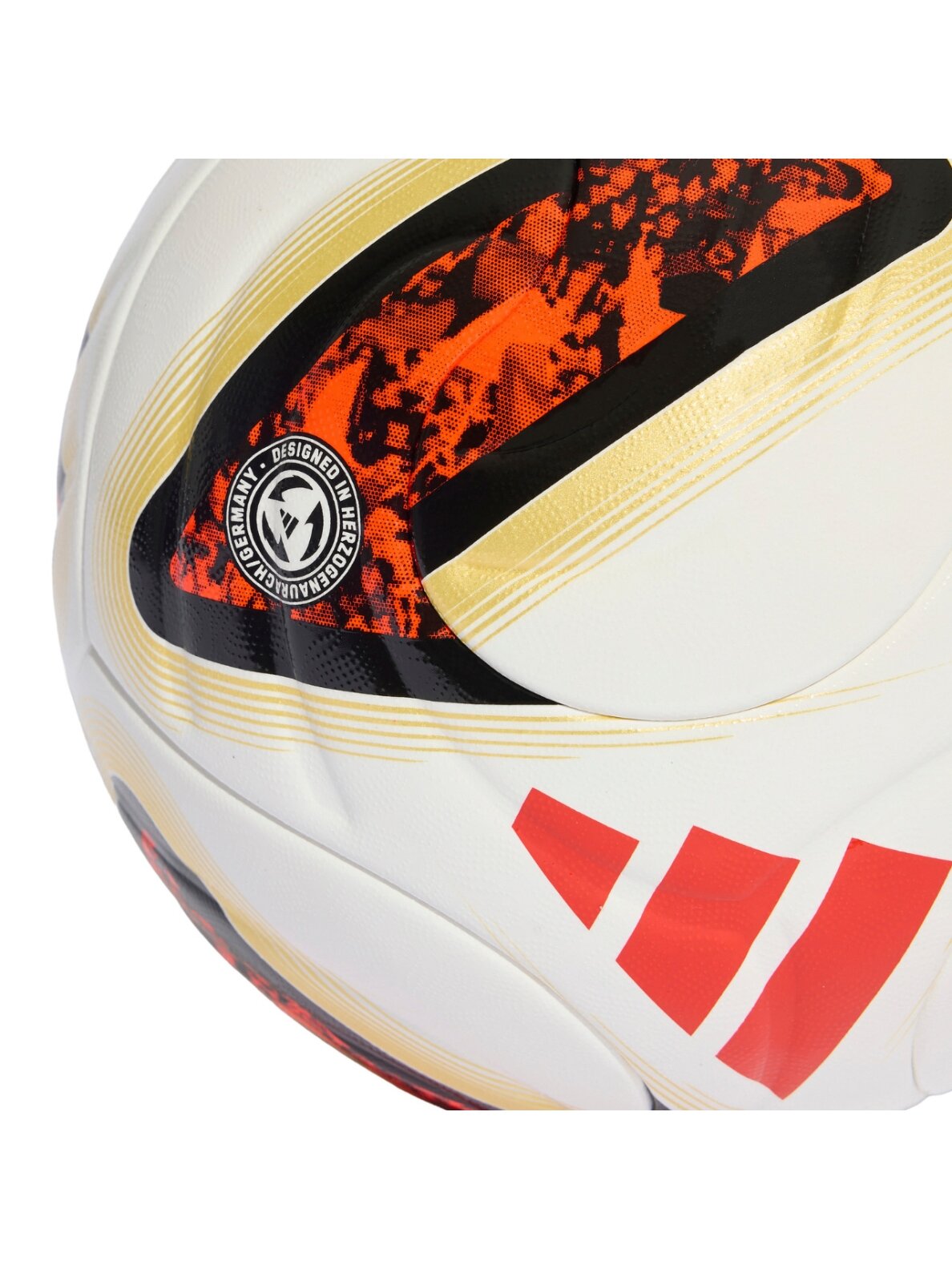 Futbolo kamuolys Adidas Bundesliga 26/27 Torfabrik Competition balta-oranžinė-auksinė KG6045 2