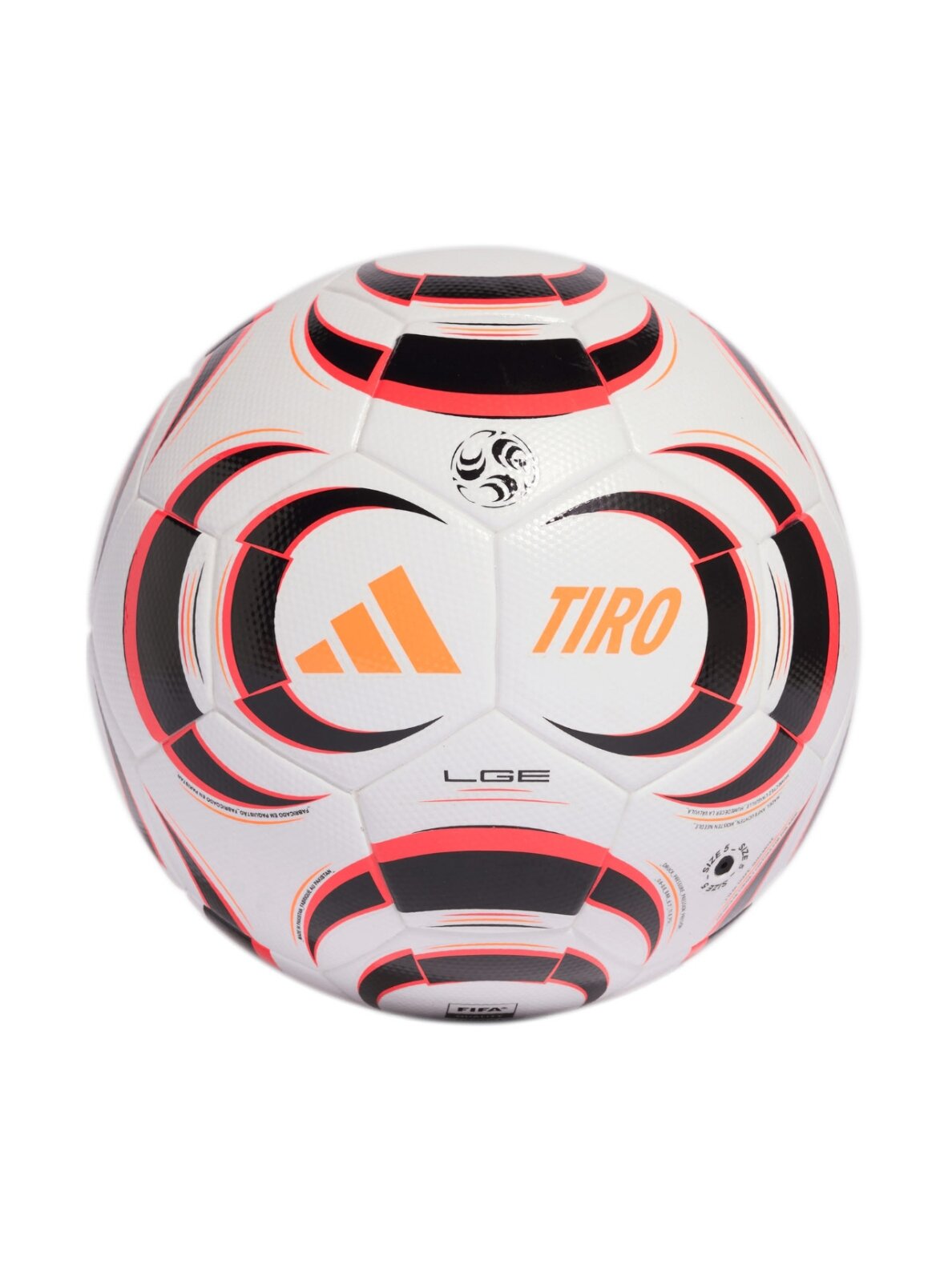 adidas Tiro League futbolo kamuolys balta-juoda-oranžinė KA5263