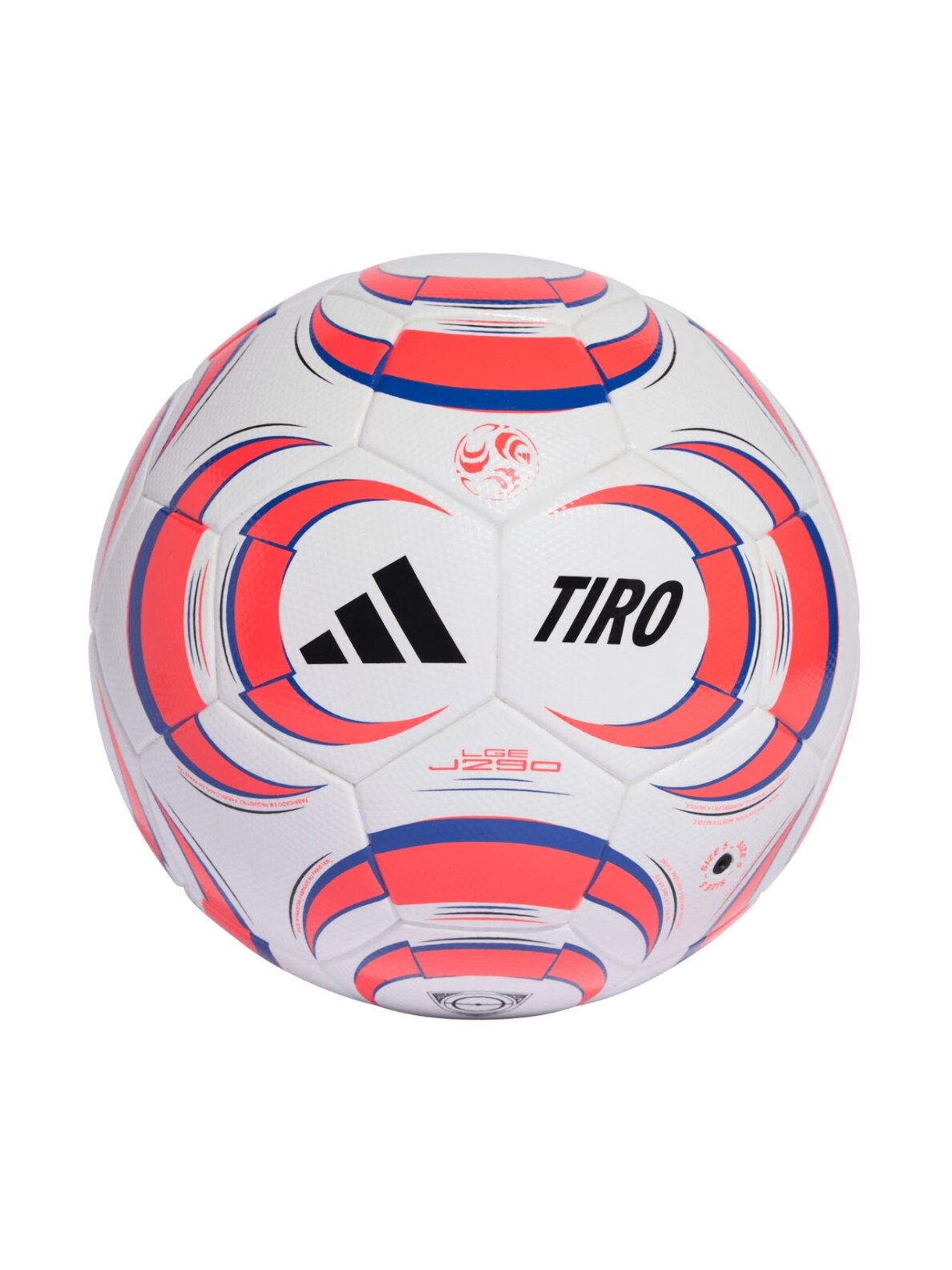Adidas Tiro League J290 futbolo kamuolys vaikams, baltas/oranžinis JW1527 Adidas Tiro League J290 futbolo kamuolys vaikams, baltas/oranžinis JW1527