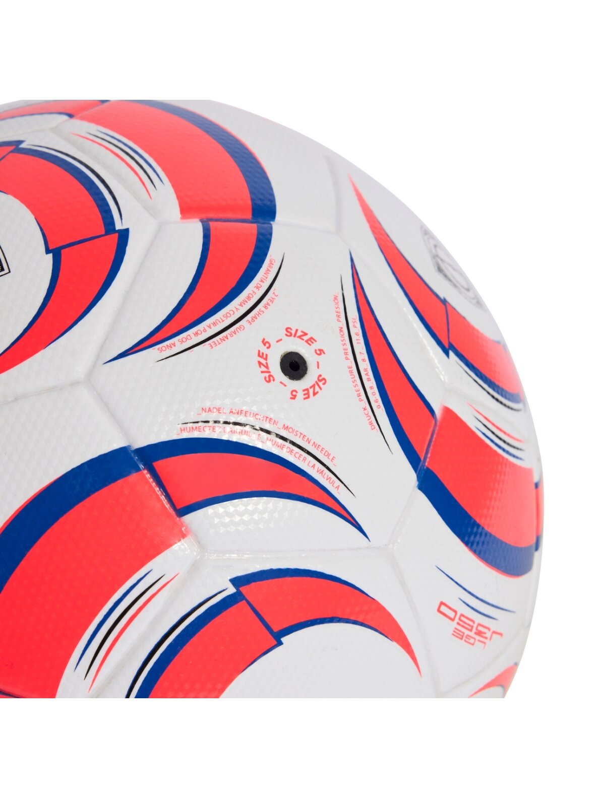 Adidas Tiro League J350 futbolas, baltas ir oranžinis JW1525 2 Adidas Tiro League J350 futbolas, baltas ir oranžinis JW1525 2